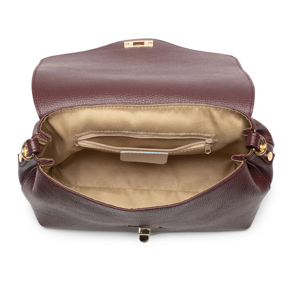 Elie Beaumont - Twist Clasp Burgundy Bag
