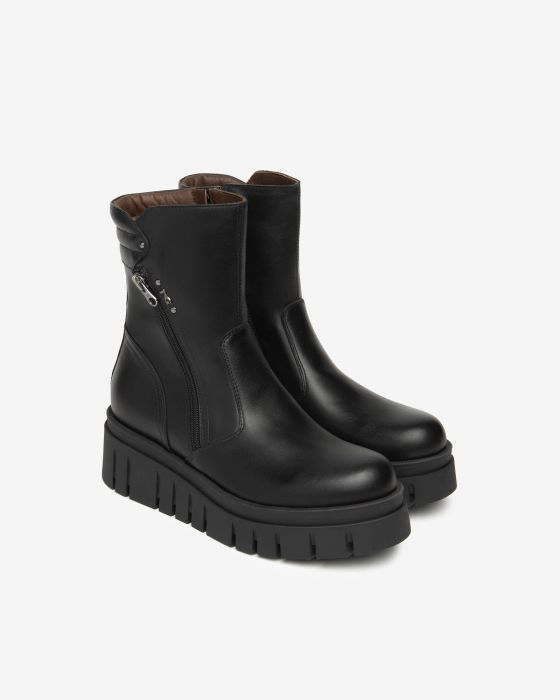 NeroGiardini - I514913D Black Zip Platform Boot