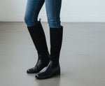 Caprice - 25514 Black Leather & Suede Knee High