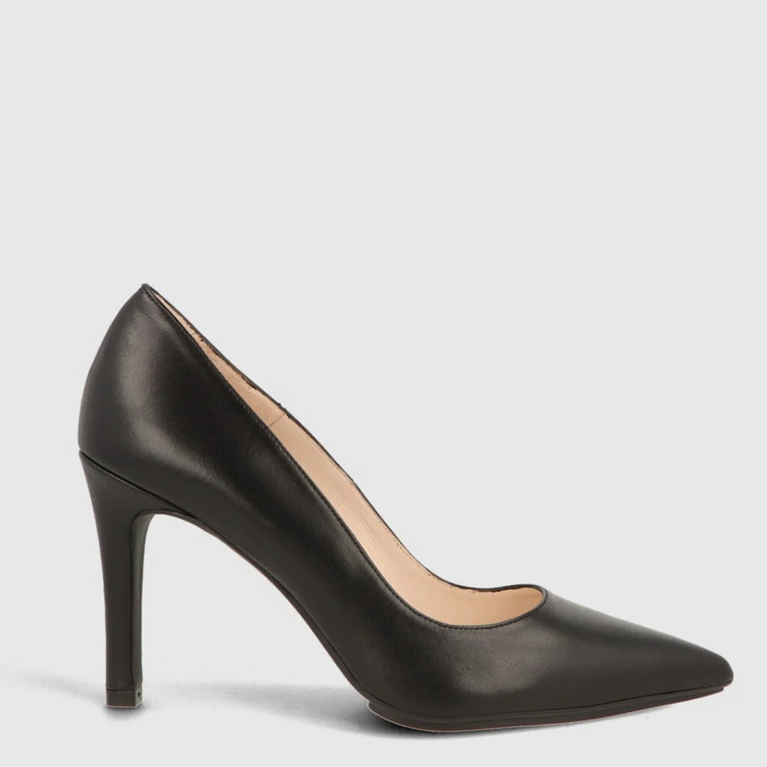 Lodi - Rabot Black Leather Court Shoe