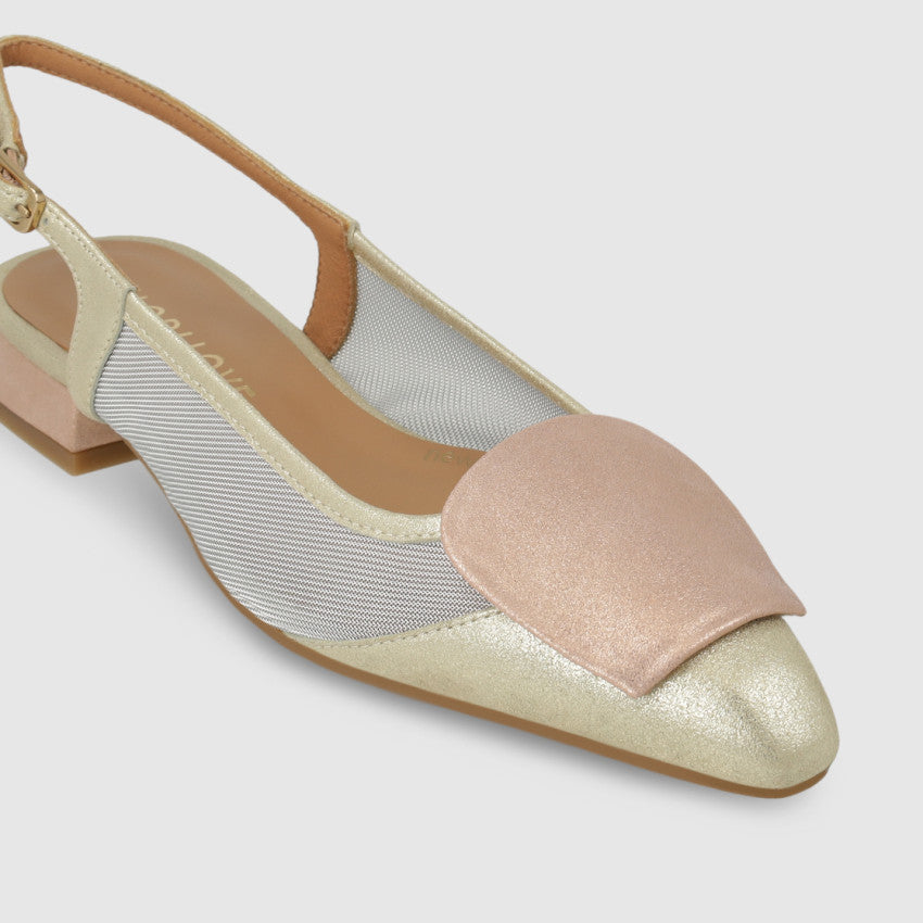 Lodi - BRO5264 Beige Gold and Blush Slingback