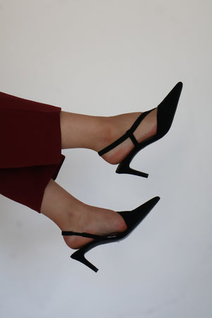 Lodi - Naltom Black Strap Slingback