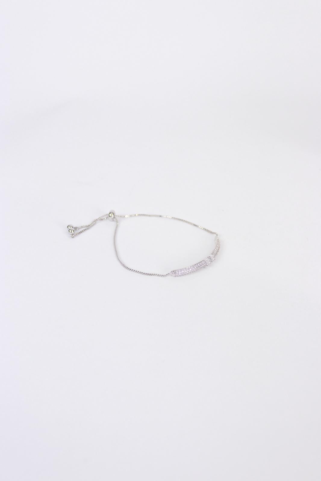 Karen Sampson - J12078 Silver Diamond Bar Bracelet
