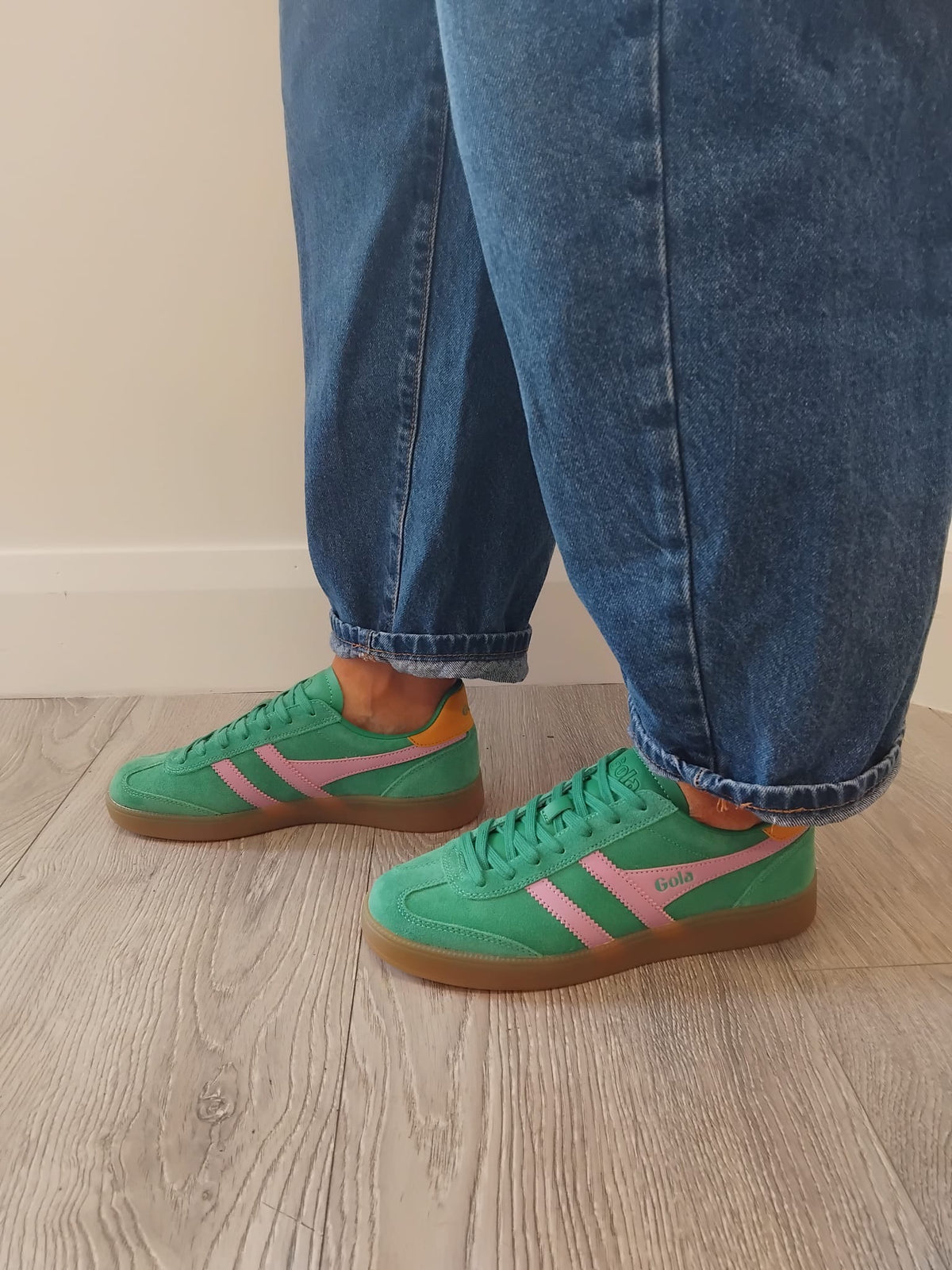 Gola - Viper Green and Pink Trainer
