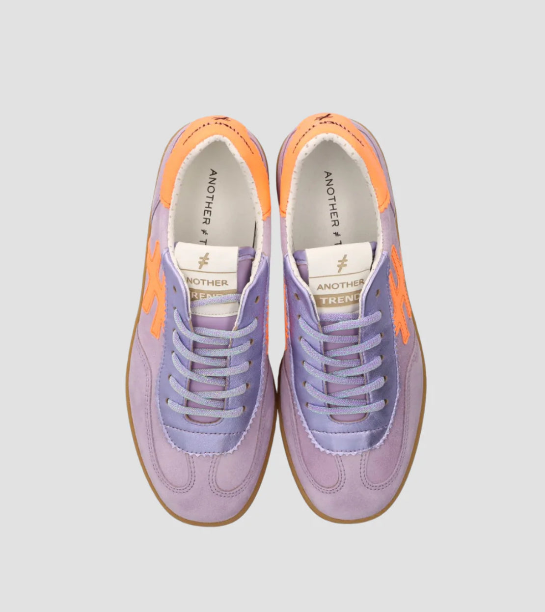 Another Trend - [A03211 Malva]Purple and Neon Orange Trainer [Generous Fit]