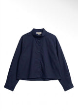 Anna - Navy Cropped Shirt