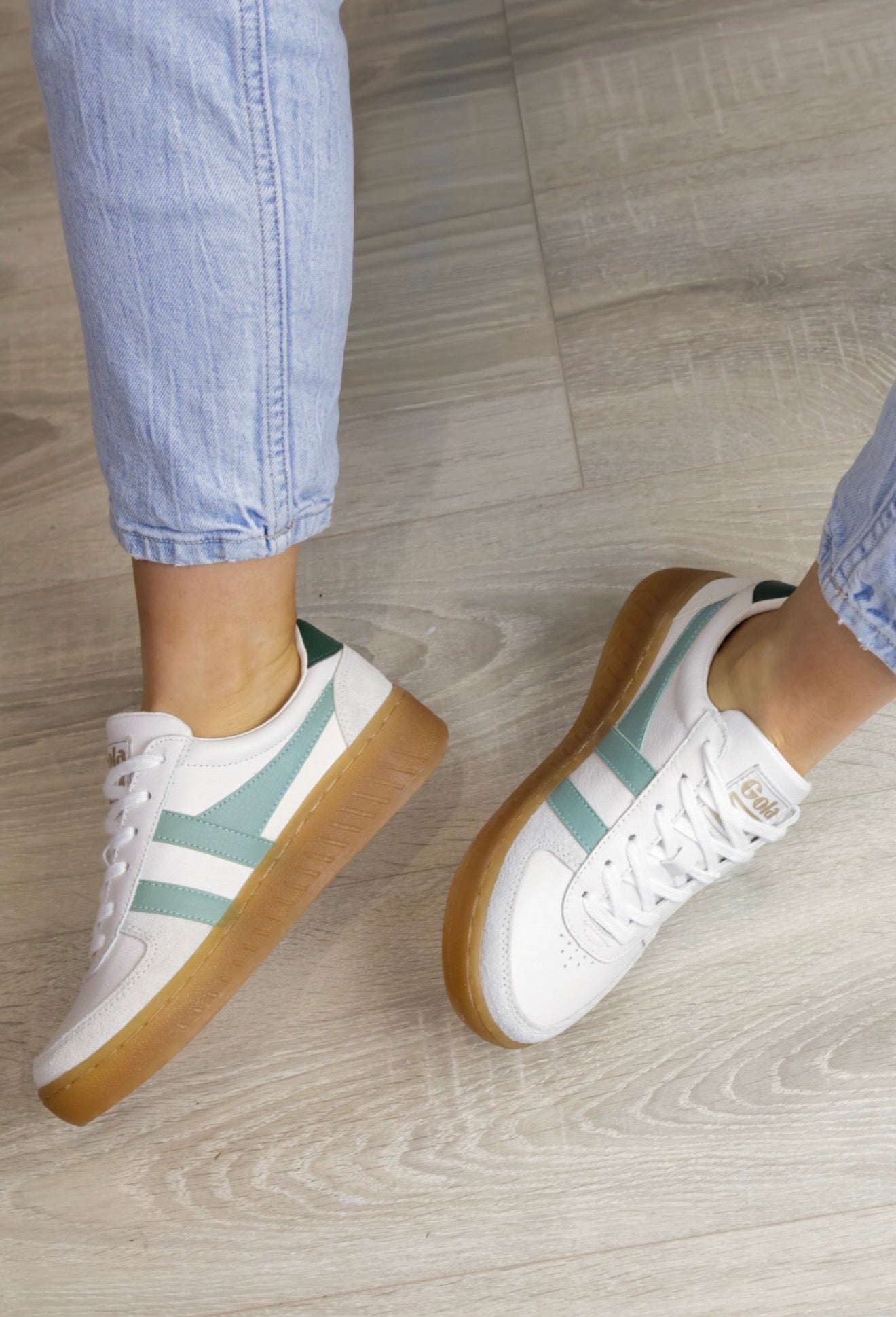 Gola - Grandslam White/Green Trainer