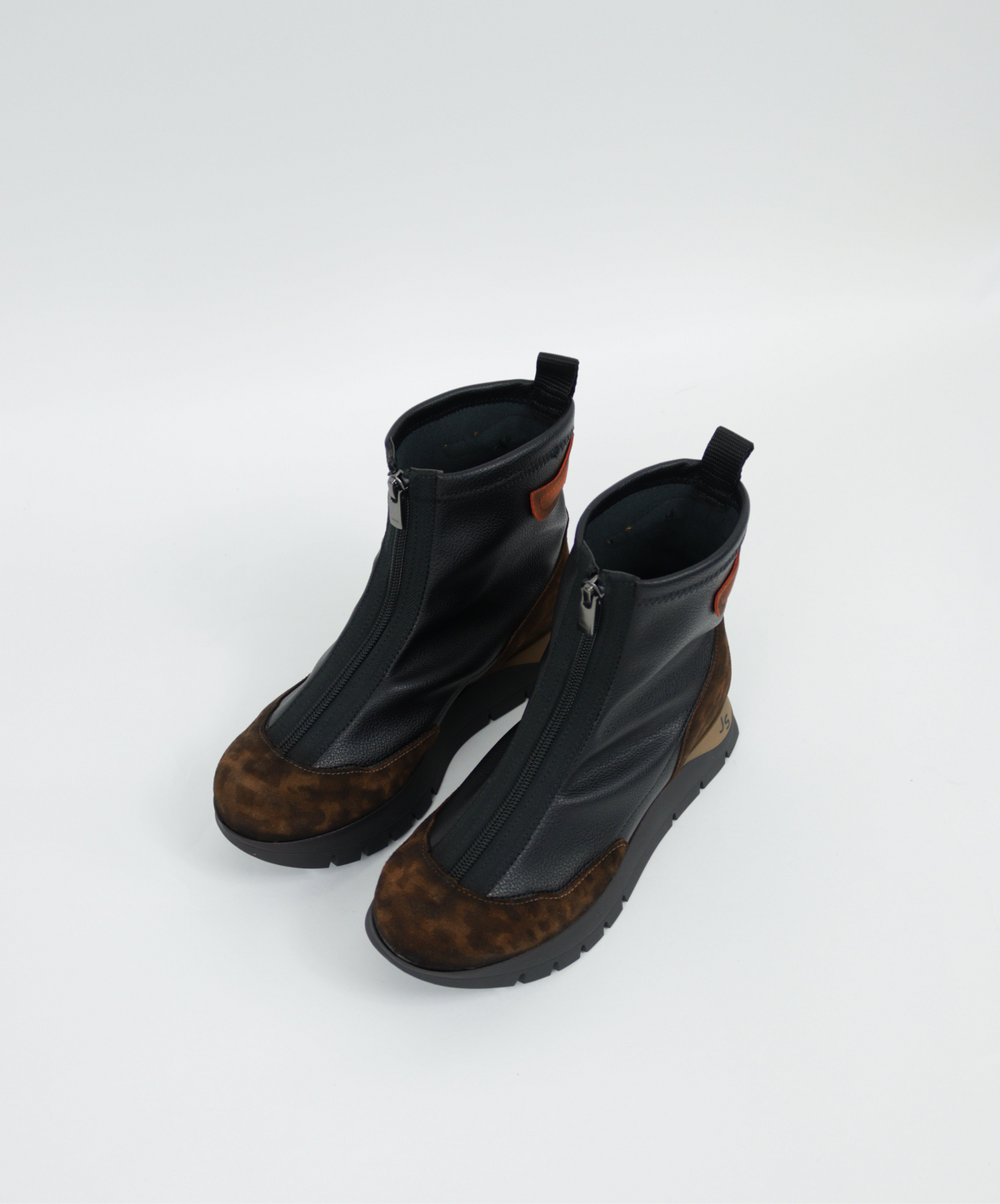 Jose Saenz - 2269 Black and Leopard Sock Boot