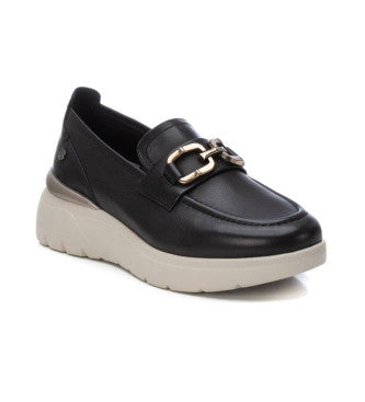 Carmela - 161837 Black Leather Loafers