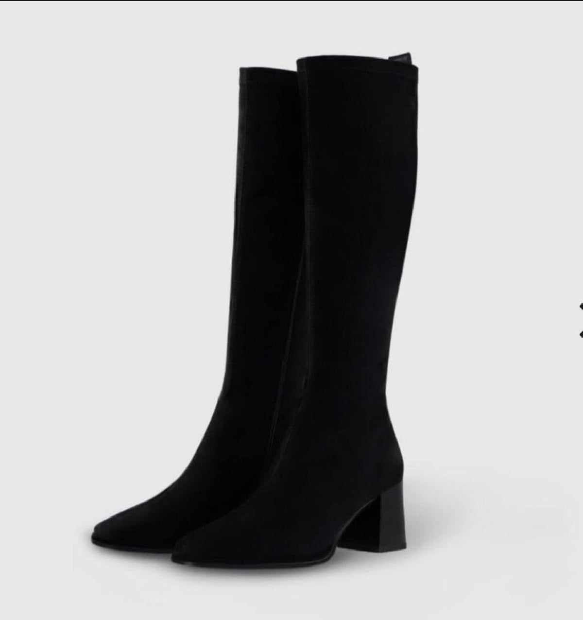 Lodi - Halbor Black Knee High Sock Boot
