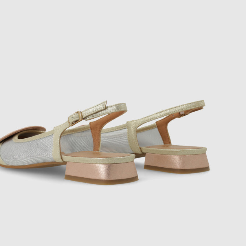 Lodi - BRO5264 Beige Gold and Blush Slingback