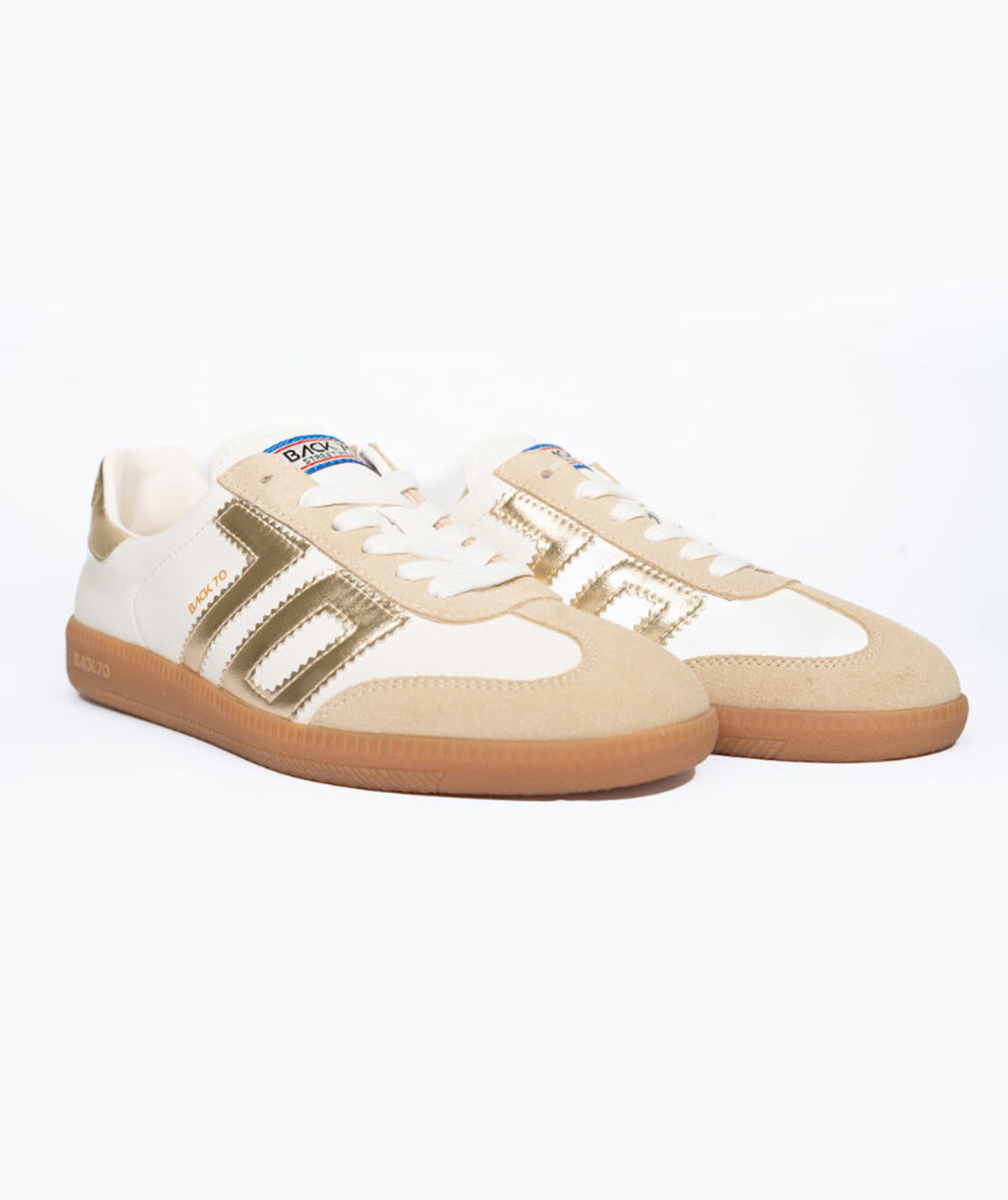 Back 70 - 2505-17 White & Gold Trainer