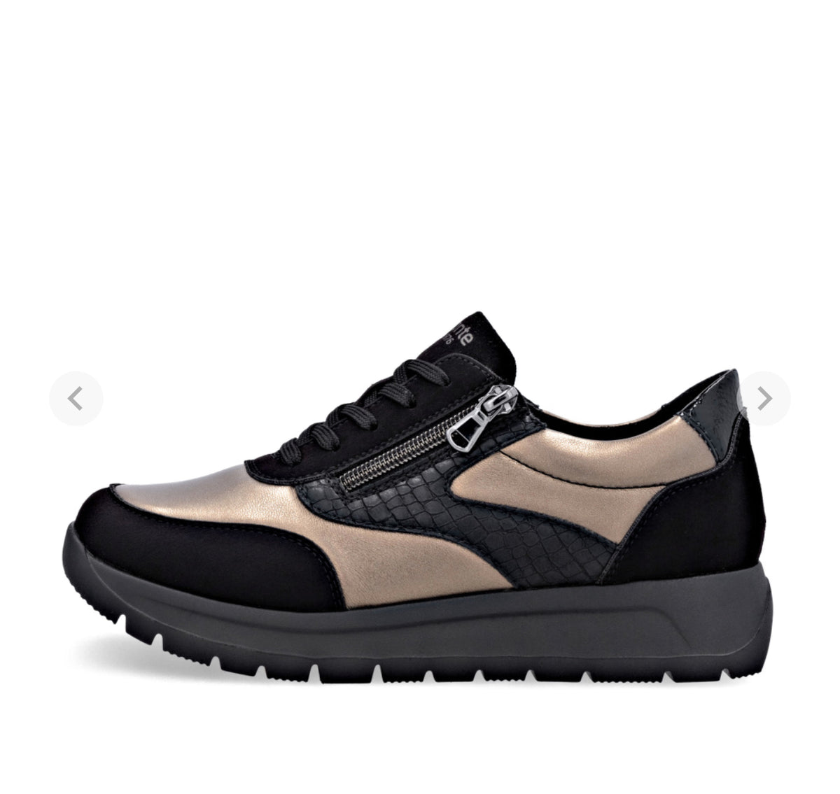 Remonte - D2V02 Black Metallic Trainer