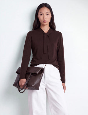 Anna - Brown Bow Jumper