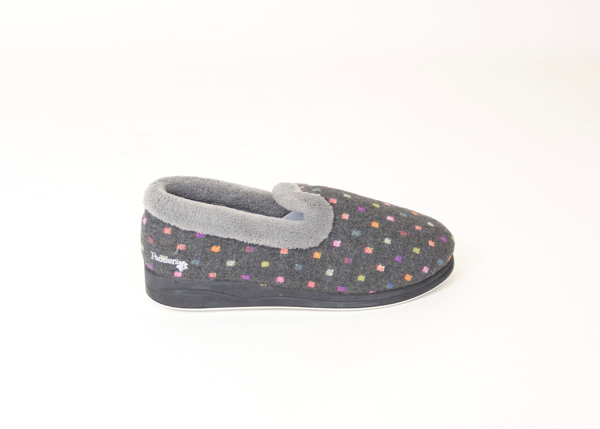 Padders - Repose Grey Spot Slipper