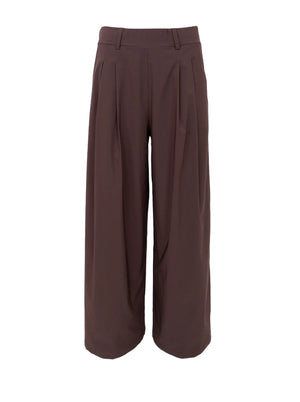 Black Colour - BCDavina Brown Wide Leg Trousers