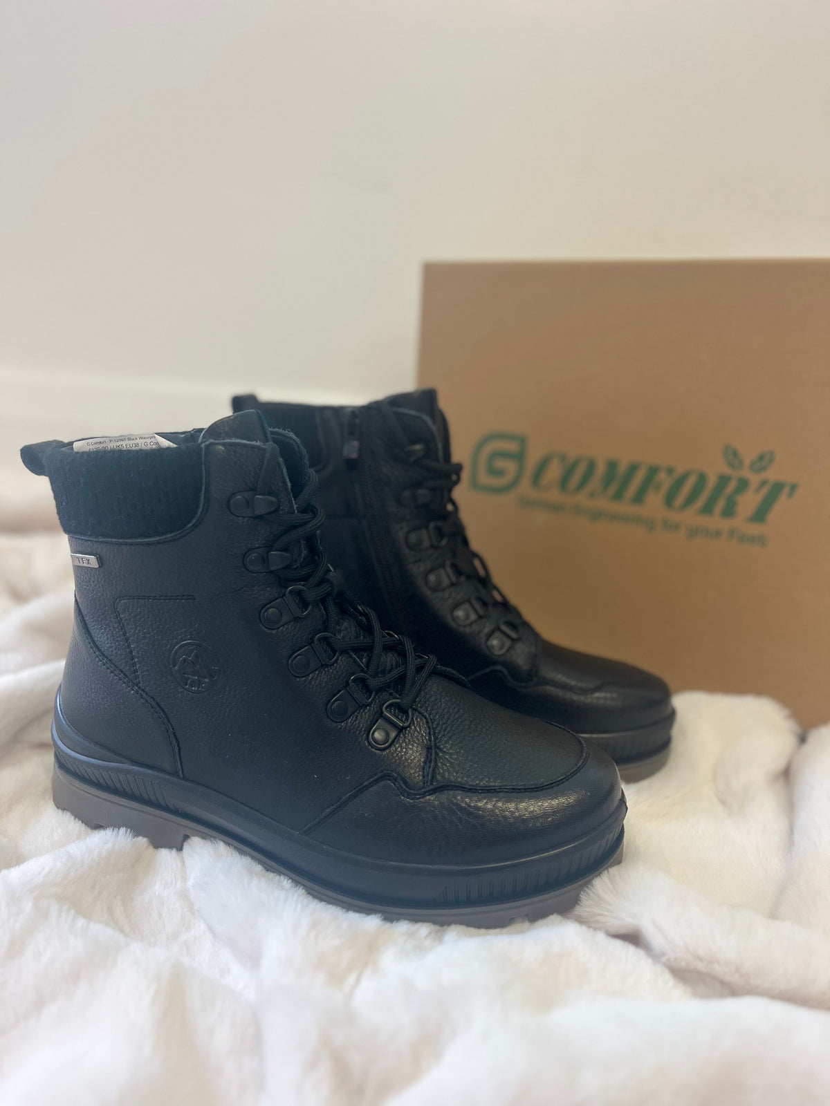 G Comfort - P-1216S Black Waterproof Boot