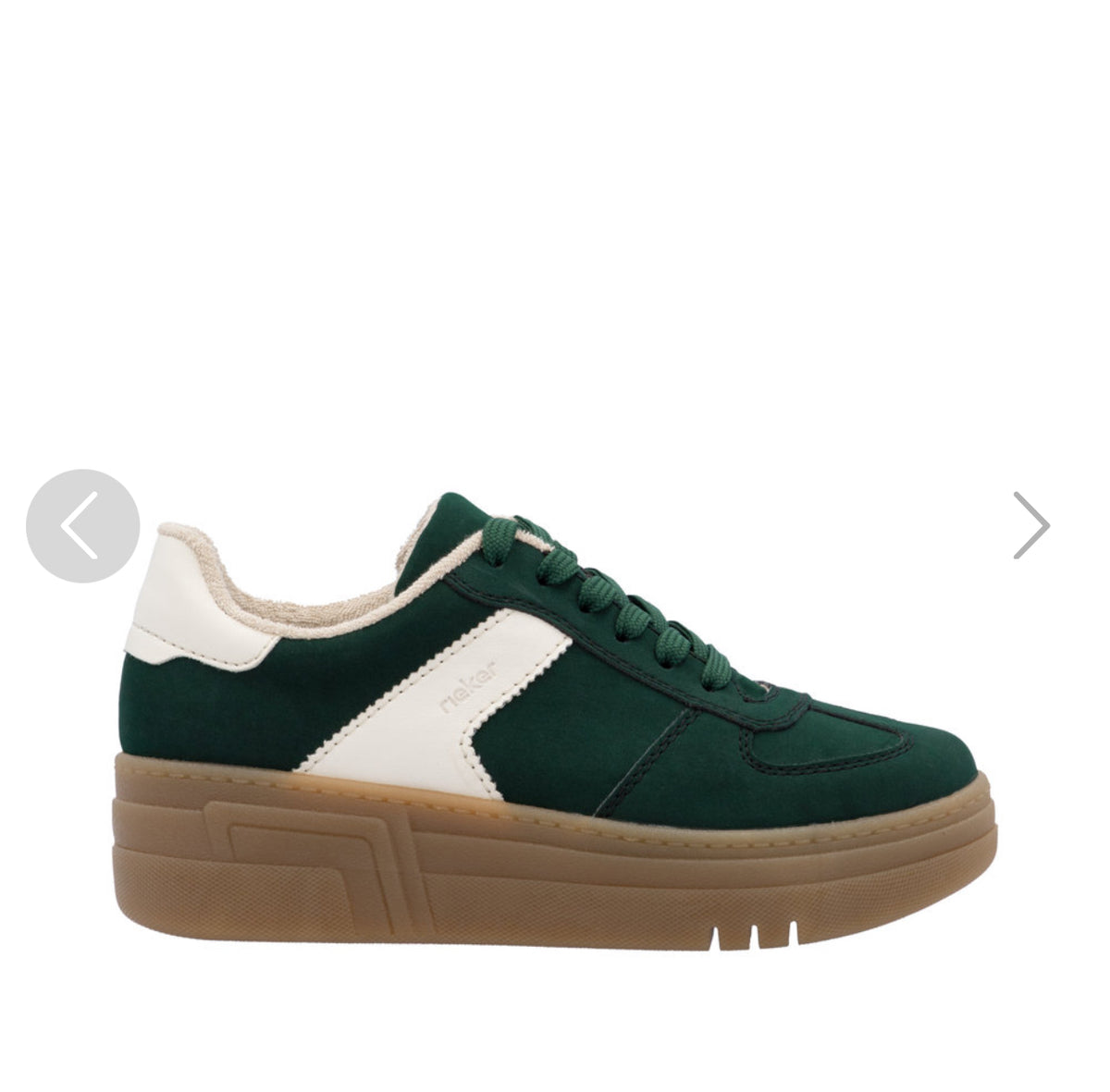 Rieker - M7602 Bottle Green Platform Trainer