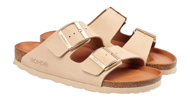 Rohde - 5650 Cream Double Buckle Mule