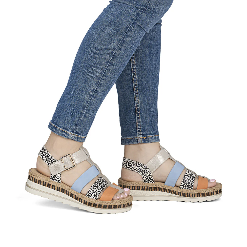 Rieker - V7904 Multi Gladiator Wedge Sandal