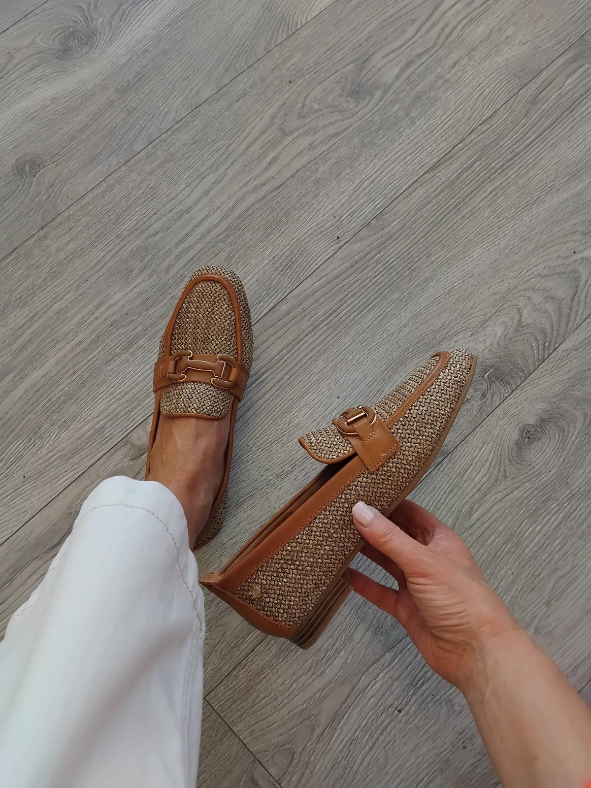 Carmela - 163219 Tan Raffia Loafer