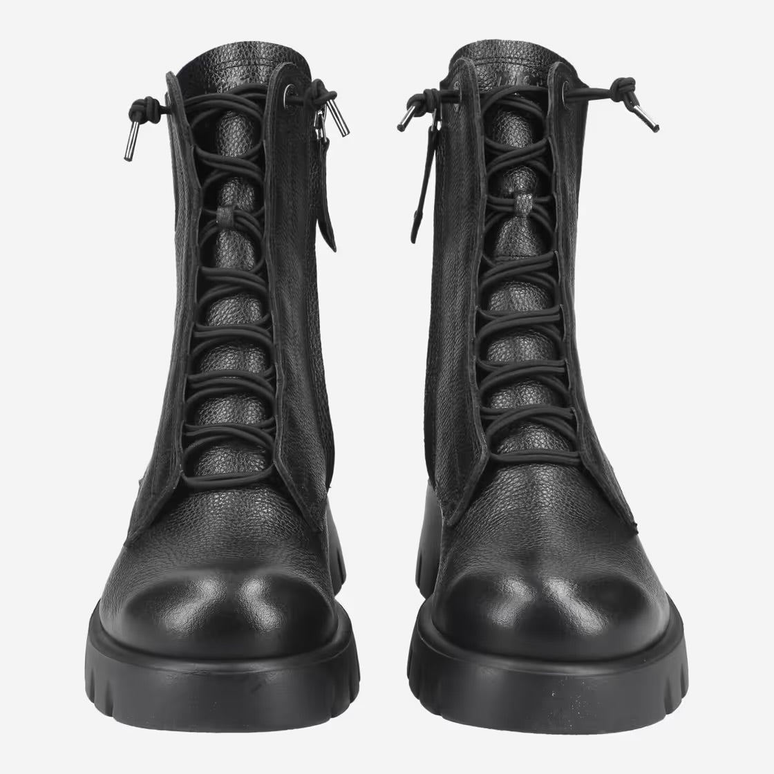 Paul Green - 8216 Black Military Boot [Generous Fit]