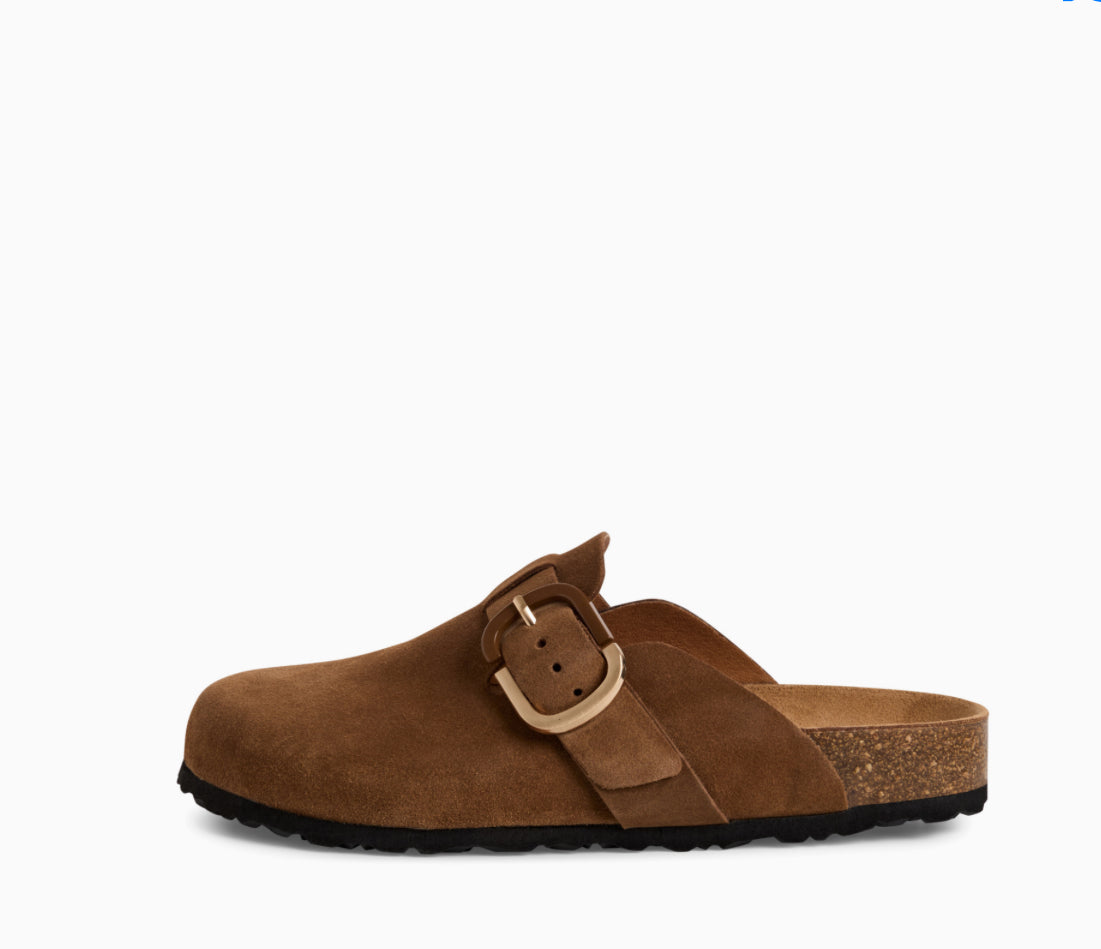Tamaris - 27600 Tan Leather Suede Mule