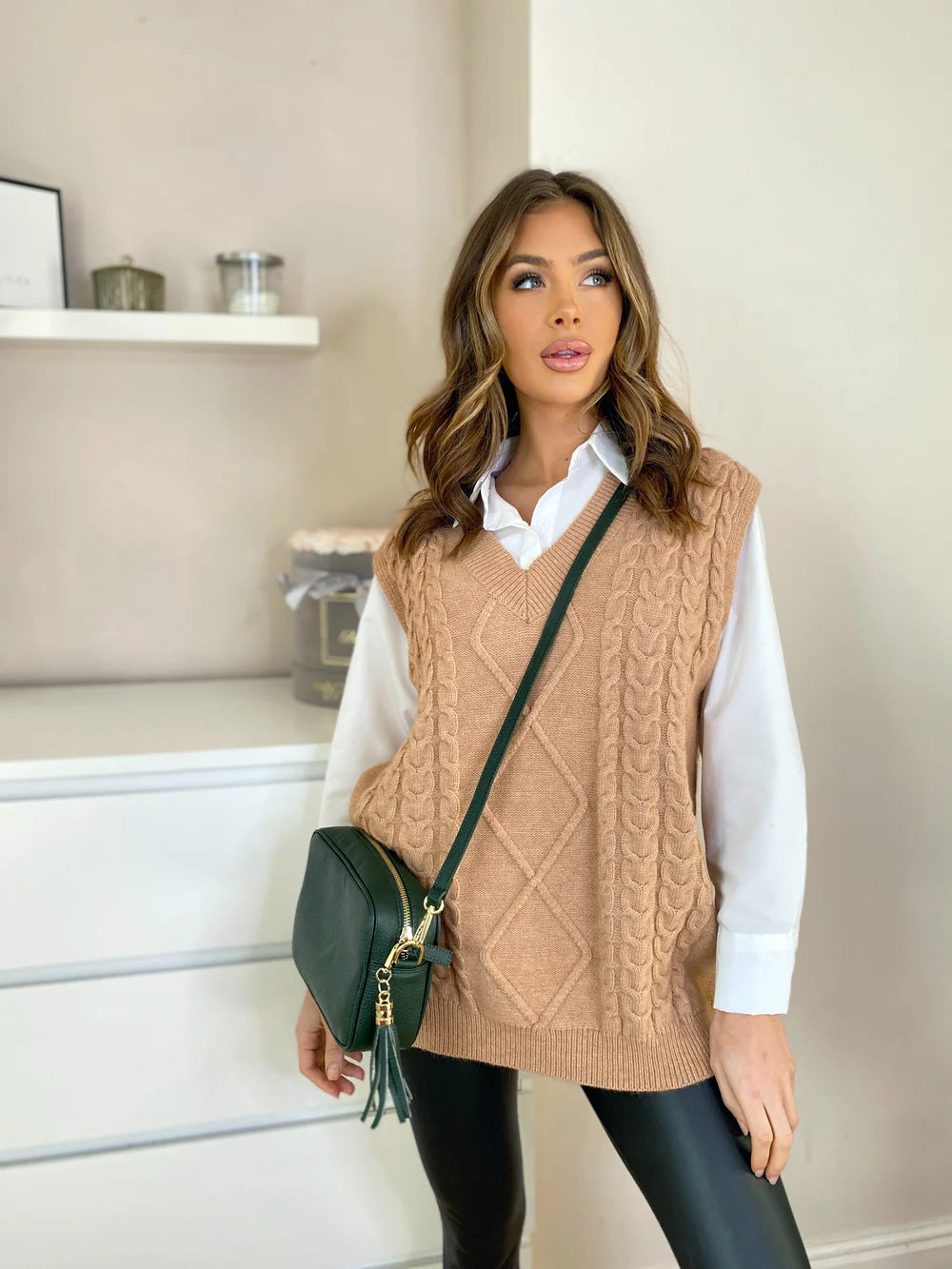 Elie Beaumont - Town Bottle Green Crossbody Bag