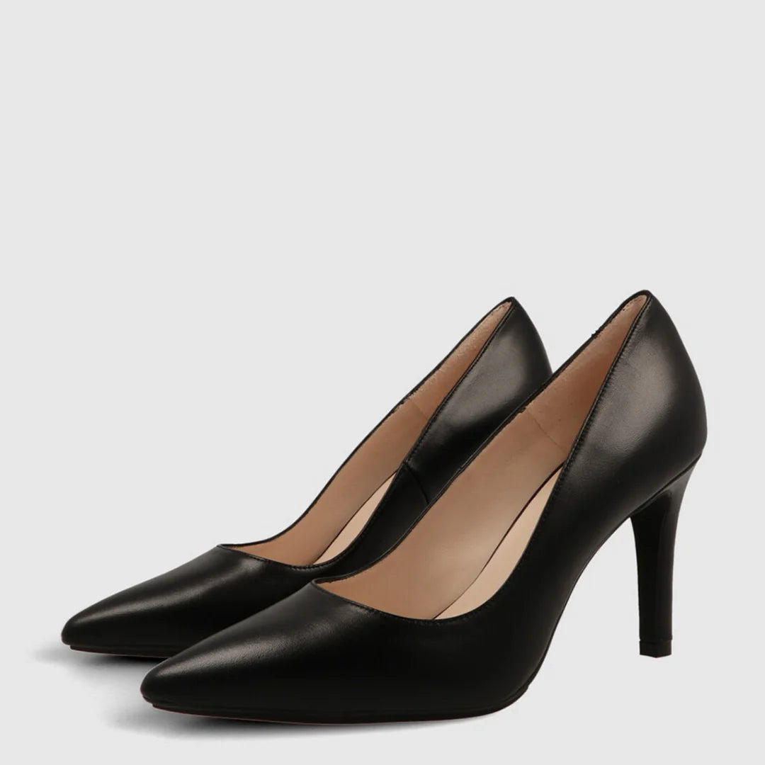 Lodi - Rabot Black Leather Court Shoe