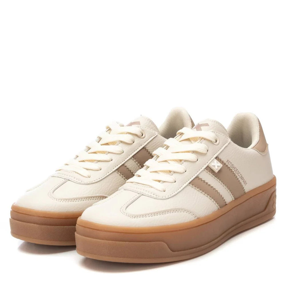 Xti - 143645 Beige Platform Trainer