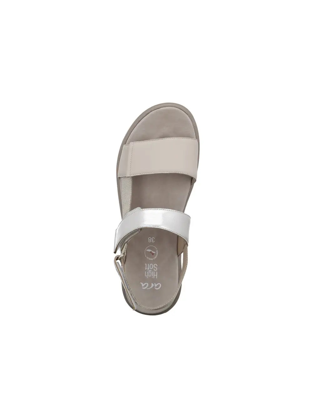 Ara - 20204 Beige and Gold Velcro Sandal