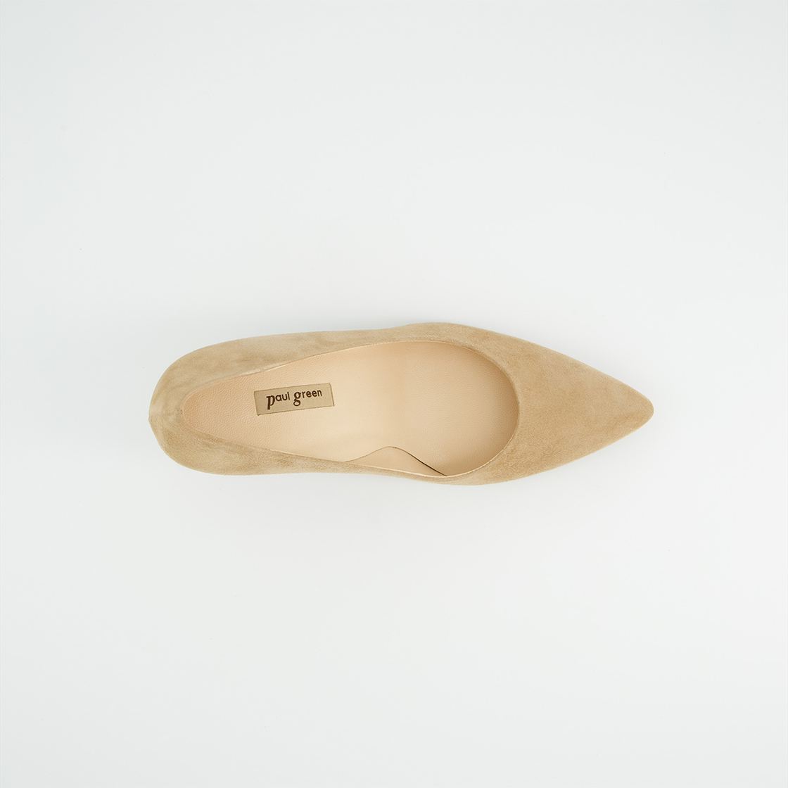 Paul Green - 3859 Beige Suede Court Shoe
