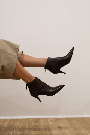 Rachels - TATI7 - Brown Back Zip Ankle Boot