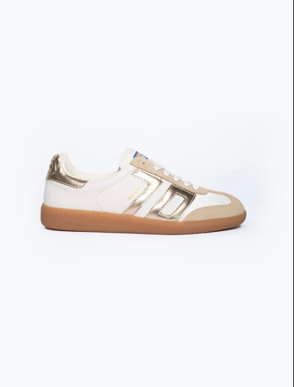 Back 70 - Cloud White and Gold Trainer