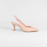 Lodi - Juco Blush Leather Kitten Heel Sling Black