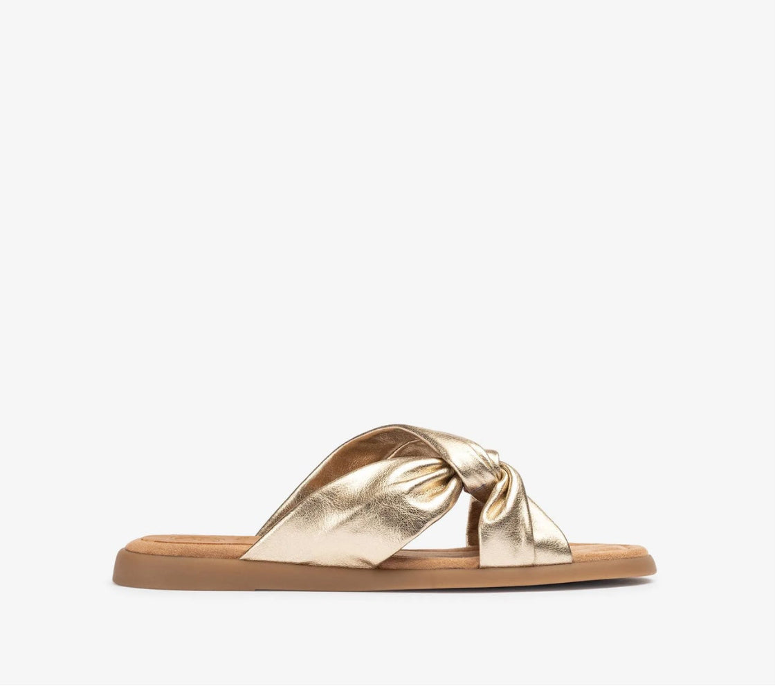 Unisa - Camby Gold Leather Slide