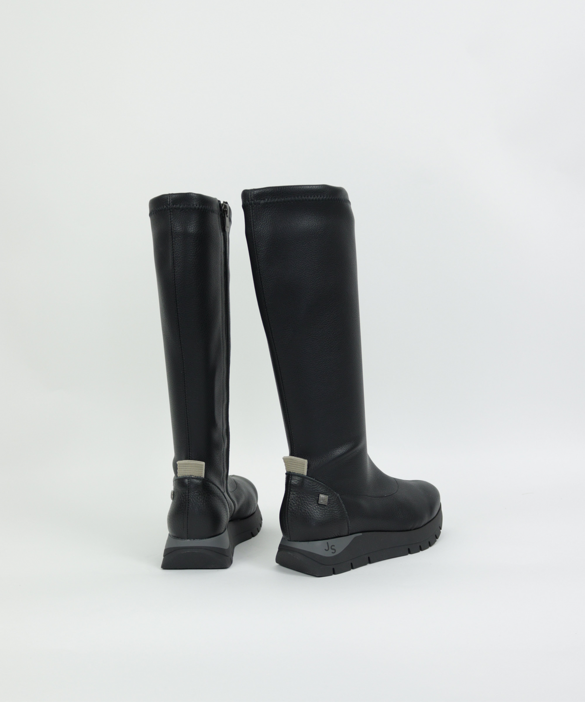 Jose Saenz - 2295 Black Wedge Knee High