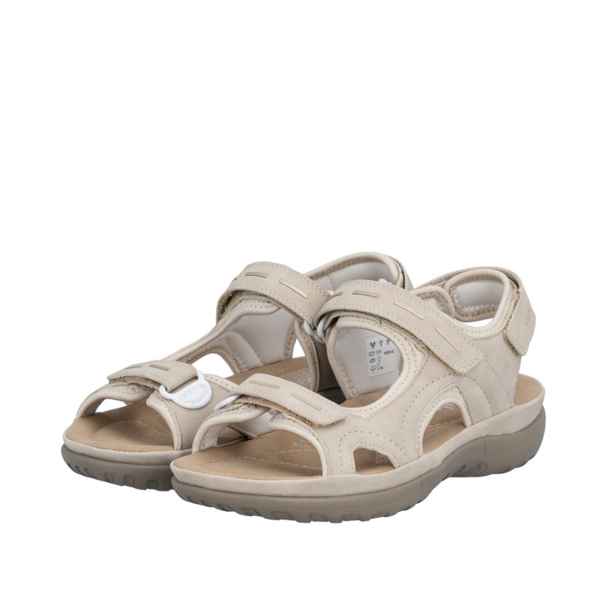 Rieker - 64856 Beige Velcro Sandal