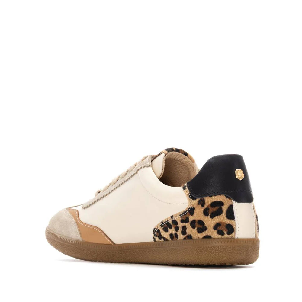 Carmela - 162640 Cream and Leopard Trainer