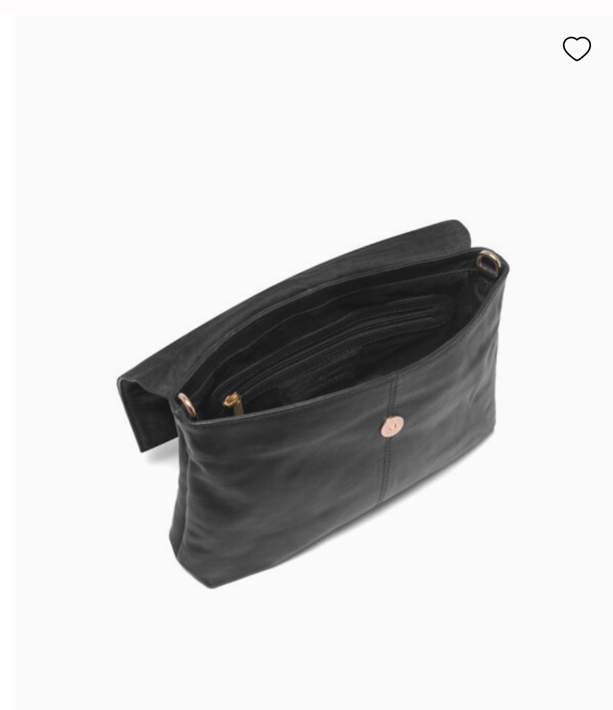 Depeche - 15306 Black Leather Envelope Bag