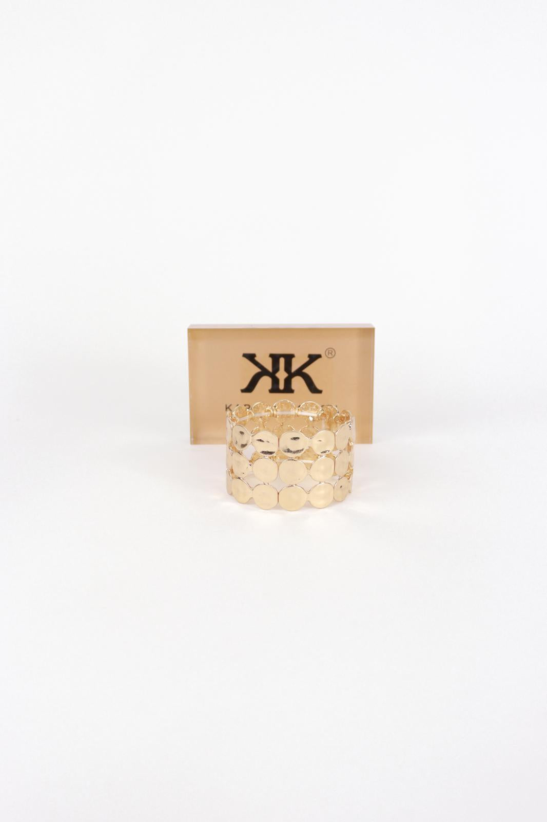 Karen Sampson - J12130 Gold three tier bracelet