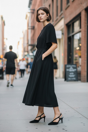 Lodi - Naltom Black Strap Slingback