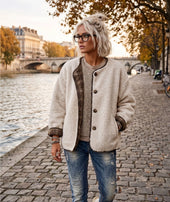 Anna - Ecru Oversized Reversible Jacket