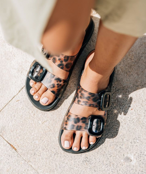 Igor - S10336-002 Black Leopard Pool Slide