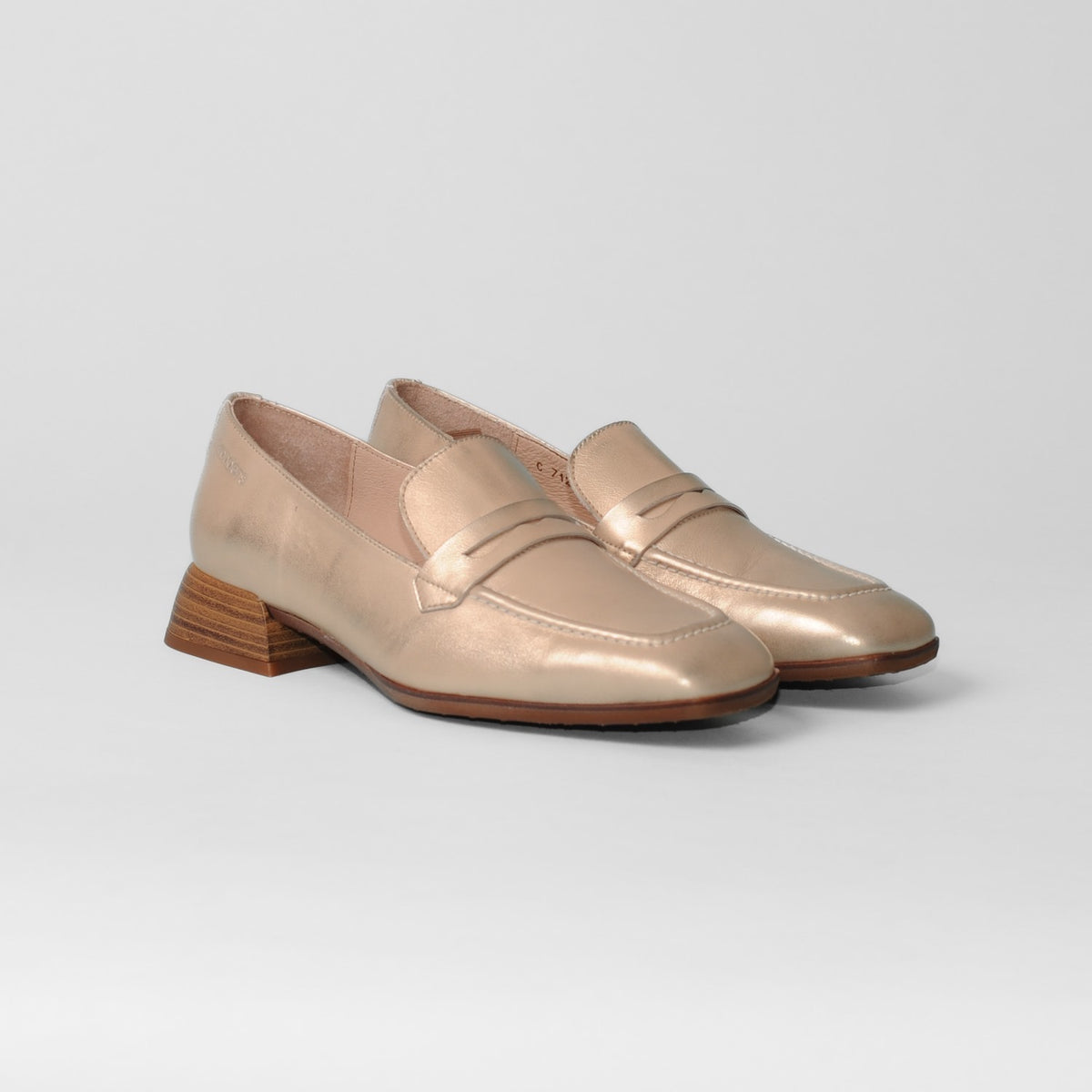 Wonders - C-7122 Metallic Gold Loafer