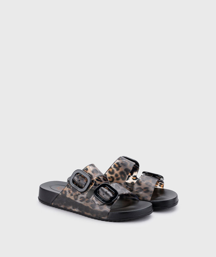 Igor - S10336-002 Black Leopard Pool Slide
