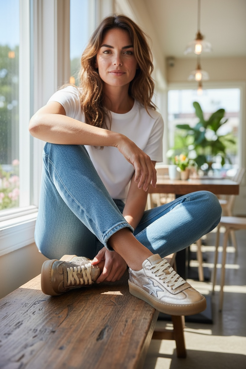 Meline - 525 ACC-SBT Gold Flatform Trainer