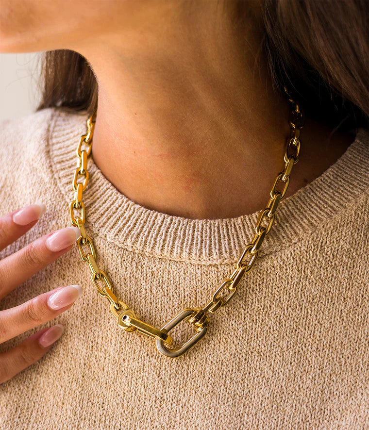 Zag Bijoux - SNS23245 Gold Chunky Necklace