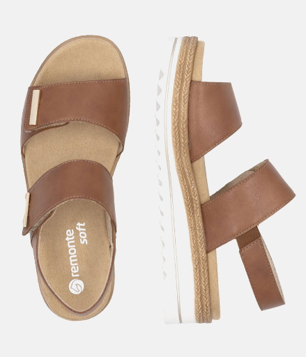 Remonte - D0Q59 Tan Flatform Sandal