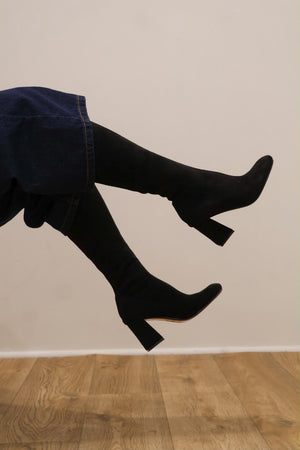 Xti - 146387 Black Sock Knee High Boot